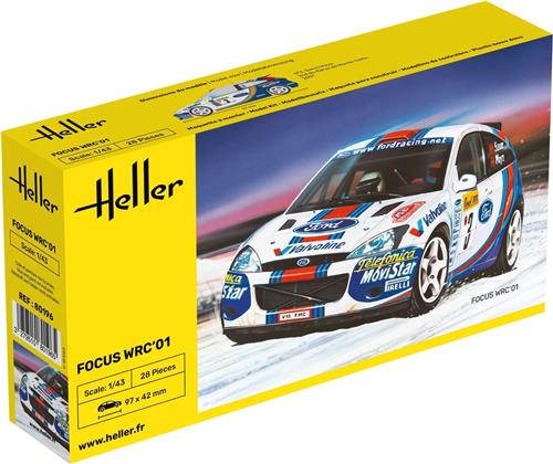 1:43 Heller 80196 Ford Focus WRC01 Plastic Modelbouwpakket