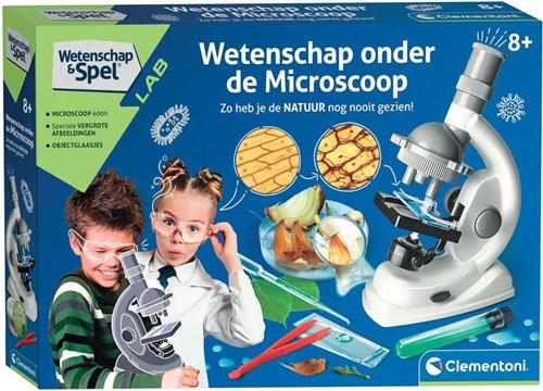 Clementoni Wetenschap & Spel - Wetenschap onder de Microscoop - Experimenteerdoos - Scheikundelab - Vanaf 8 jaar