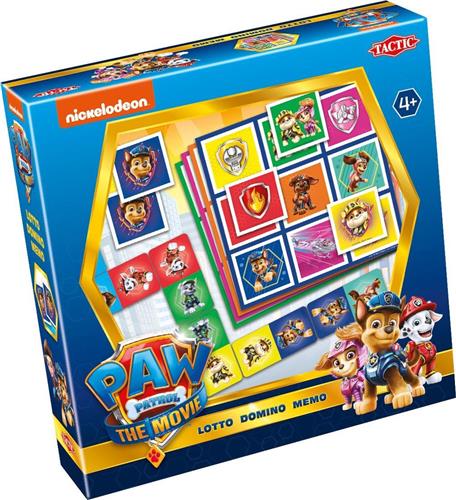 Tactic - PAW Patrol The Movie Kaartspel - 3-in-1 : Memo - Lotto - Domino