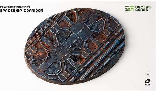 Spaceship Corridor Bases Pre-Painted (1x 120mm Oval)