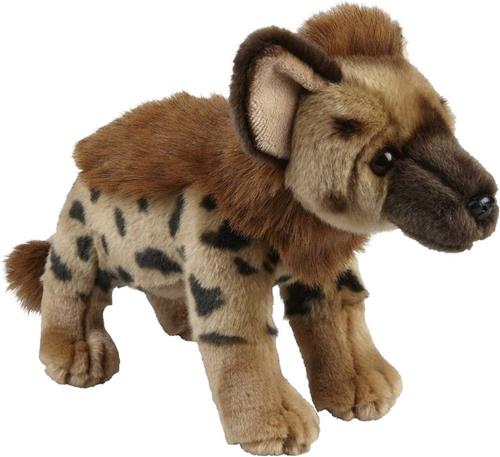 Ravensden pluche knuffel dier Hyena - bruin - 28 cm - safari dieren knuffels