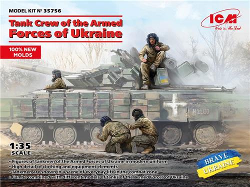 1:35 ICM 35756 Tank Crew of the Armed Forces of Ukraine - Figuren Plastic Modelbouwpakket