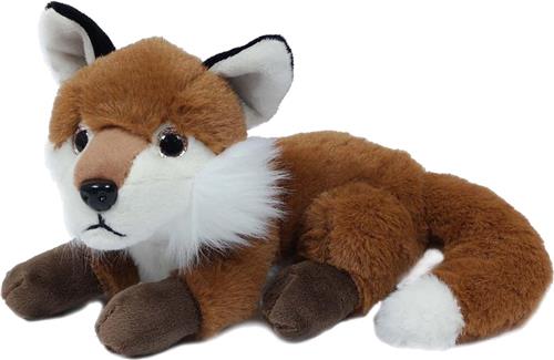 Pia Soft Toys Knuffeldier Vos - zachte pluche stof - donkerrood - premium kwaliteit knuffels - 16 cm - Vossen