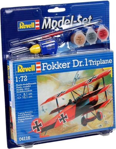 1:72 Revell 64116 Fokker DR Triplane Model.plane - Model Set Plastic Modelbouwpakket