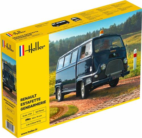 1:24 Heller 80742 Renault Estafette Gendarmerie Plastic Modelbouwpakket