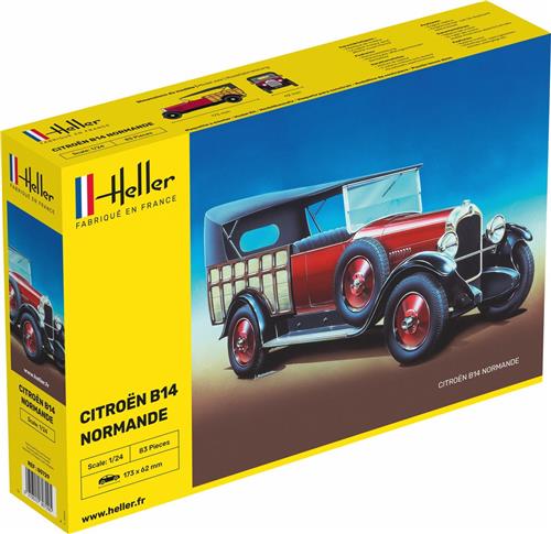 1:24 Heller 80729 Citroen B14 Normande Car Plastic Modelbouwpakket