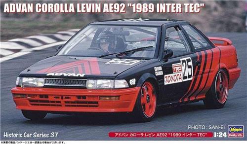 1:24 Hasegawa 21137 Advan Corolla Levin EA92-89 Inter TEC HC37 Plastic Modelbouwpakket