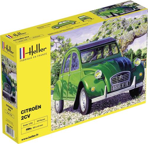 1:24 Heller 80765 Citroen 2 CV Car Plastic Modelbouwpakket