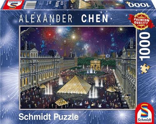 Schmidt -Vuurwerk bij het Louvre (1000) - Puzzel