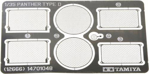 1:35 Tamiya 12666 Panther D. - Photo-Etched Grille Set Photo-etch