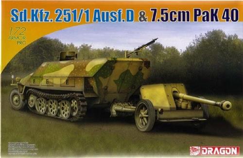 1:72 Dragon 7369 Sd.Kfz.251/1 Ausf.D & 7.5cm PaK 40 Plastic Modelbouwpakket