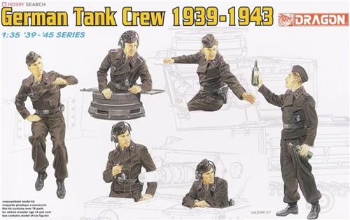 1:35 Dragon 6375 German Tank Crew 1939-1943 - Figuren Plastic Modelbouwpakket