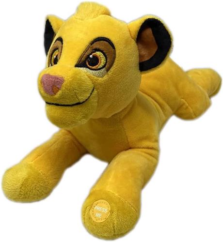 Simba Liggend Disney Pluche Knuffel met Geluid 28 cm {Disney Sound Plush Toy | Speelgoed knuffeldier knuffels voor kinderen jongens meisjes | Lady en de Vagebond, 101 Dalmatiërs, Pluto, Simba Lion King, Dumbo Dombo Olifant}