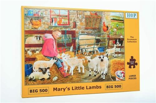 House of Puzzles Mary's Little Lambs - BIG 500 Piece Jigsaw Puzzle