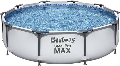 Bestway zwembadset Steel Pro MAX - metaal - blauw - h76xØ305 cm - Ideaal voor in de tuin