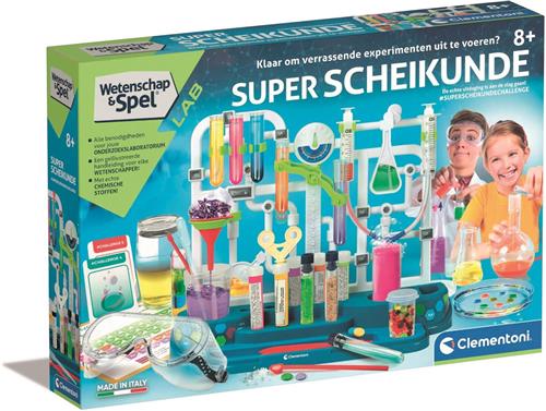 Clementoni Wetenschap & Spel  Super Scheikunde - Experimenteerdoos met vele Experimenten - Laboratorium Speelgoed - 8+ Jaar