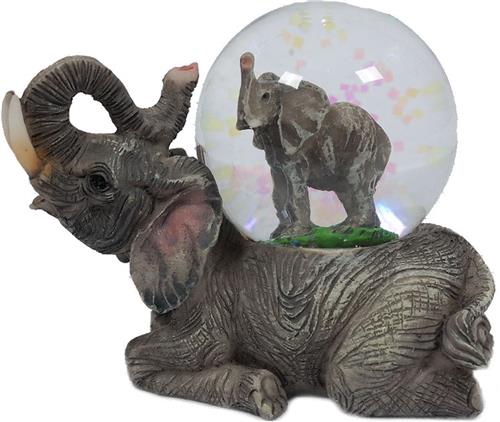 PIA Soft Toys Olifant liggend waterbal - 45 mm - Snowglobe