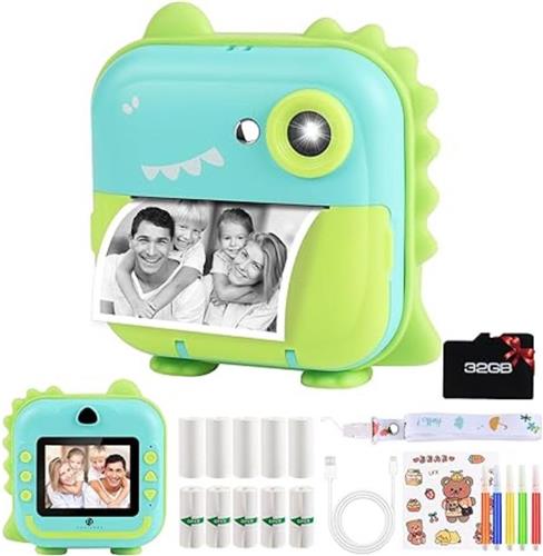 Equivera Kindercamera met Foto Printer - Kindercamera - Printcamera - Digitale Camera Kinderen - Speelgoed Camera