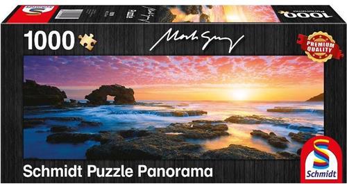 Schmidt Puzzel - Bridgewater Bay zon's ondergang - Panorama - 1000 Stukjes