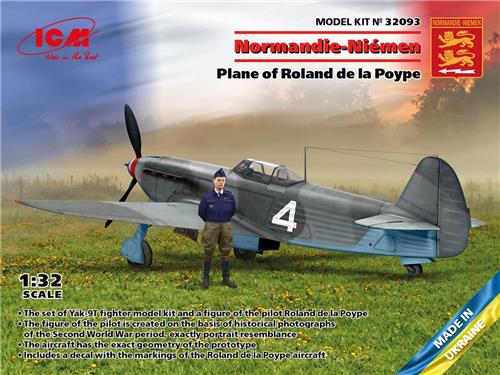 1:32 ICM 32093 Normandie-Niemen - Plane of Roland de la Poype Plastic Modelbouwpakket