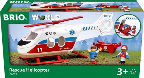 BRIO World - 36002 Reddingshelikopter | Accessoire voor treinset voor kinderen vanaf 3 jaar