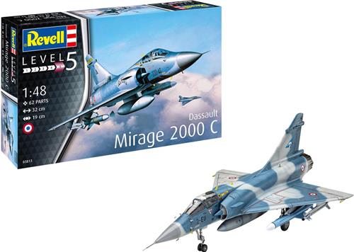 1:48 Revell 03813 Dassault Mirage 2000C Plane Plastic Modelbouwpakket