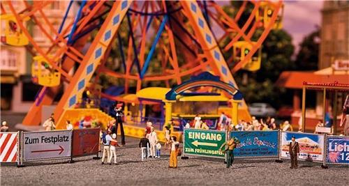 Faller - Kermis-dranghekken en borden, 720 mm - modelbouwsets, hobbybouwspeelgoed voor kinderen, modelverf en accessoires