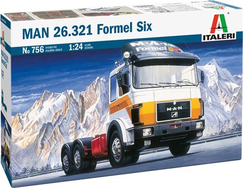 1:24 Italeri 0756 MAN 26.321 Formel Six Truck Plastic Modelbouwpakket