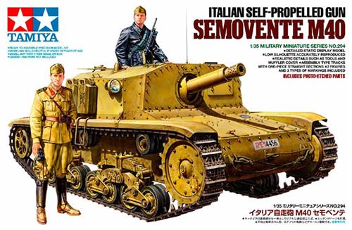 Tamiya Italian Self-Propelled Gun Semovente M40 +Ammo by Mig lijm