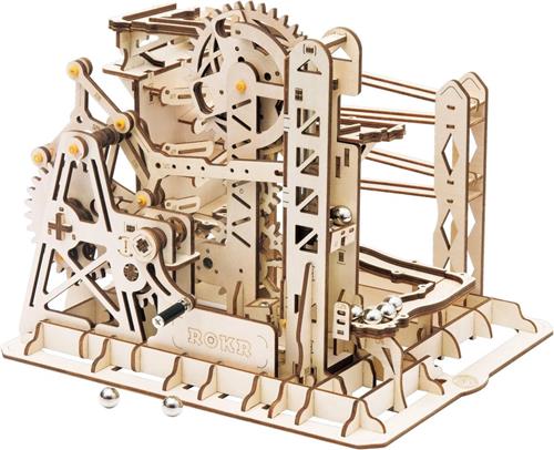 Robotime Bouwset Knikkerbaan Explorer 25 Cm Hout Bruin 260-delig