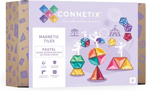 CONNETIX - Magnetisch Tegels - Pastel Vorm Uitbreidingspakket - 48 Stuks