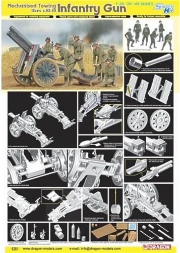 1:35 Dragon 6261 Mechanised Towing 15cm s.IG.33 Infantry Gun w/Crew Plastic Modelbouwpakket