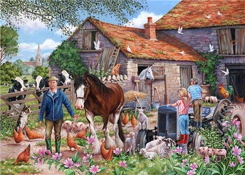 House of Puzzles MacDonalds Farm - BIG 500 Piece Jigsaw Puzzle