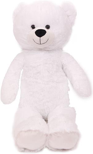 PIA Soft Toys - Pluche Knuffeldier Beer zittend wit - 60 cm