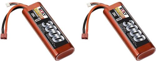 Reely LiPo accupack 7.4 V 3000 mAh Aantal cellen: 2 20 C Stick hardcase T-stekkersysteem 2 stuk(s)