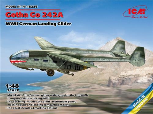 1:48 ICM 48226 Gotha Go 242A Plane Plastic Modelbouwpakket