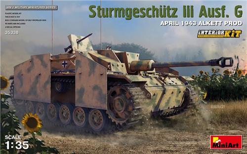 1:35 MiniArt 35338 STUG III Ausf.G April 1943 Alkett Prod. Plastic Modelbouwpakket