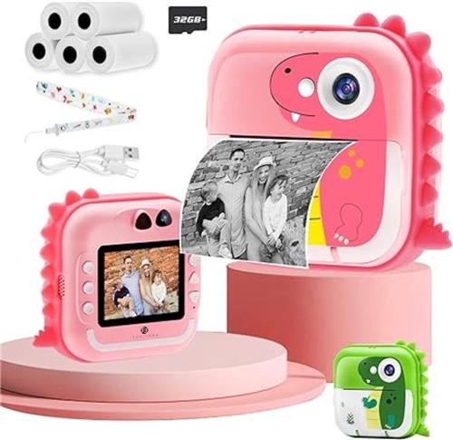 Equivera Kindercamera met Foto Printer - Kindercamera - Printcamera - Digitale Camera Kinderen - Speelgoed Camera