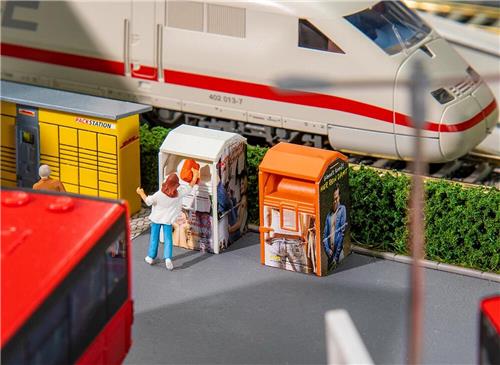 Faller - 1:87 Textielcontainers 4 St. (2/22) *fa180341 - modelbouwsets, hobbybouwspeelgoed voor kinderen, modelverf en accessoires