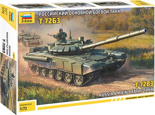 1:72 Zvezda 5071 Russian Main Battle Tank T-72B3 Plastic Modelbouwpakket