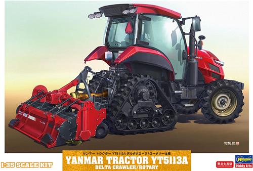 1:35 Hasegawa 66107 Yanmar Tractor YT5113A Vertikutierer Plastic Modelbouwpakket