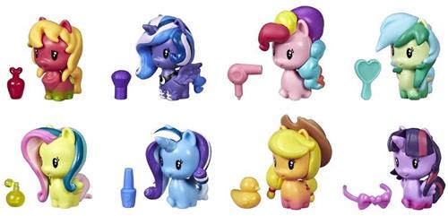 My Little Pony - Set van 8 figuren Cutie Mark Crew Countdown Confetti Feestelijk en 14 accessoires verrassing - 3,5 cm