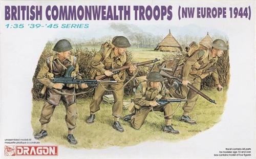 1:35 Dragon 6055 British Commonwealth Troops - NW Europe 1944 Plastic Modelbouwpakket