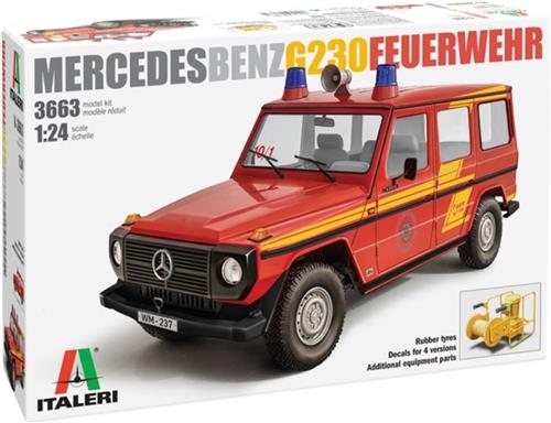 1:24 Italeri 3663 Mercedes Benz G230 Feuerwehr Plastic Modelbouwpakket