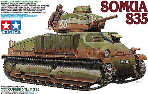 Tamiya French Medium Tank SOMUA S35  + Ammo by Mig lijm