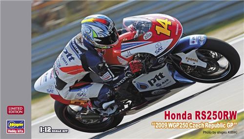 1:12 Hasegawa 21757 Honda RS250RW "2009 WGP250 Czech Republic GP" Race Motorfiets Plastic Modelbouwpakket