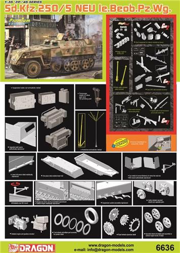 1:35 Dragon 6636 Sd.Kfz. 250/5 NEU - le Beob.Pz.Wg. Plastic Modelbouwpakket