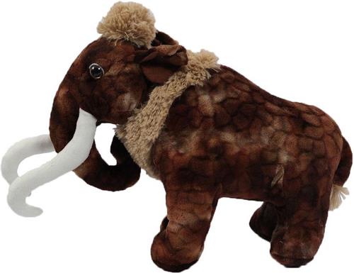 Pia Soft Toys Knuffeldier Mammoet - zachte pluche stof - bruin - kwaliteit knuffels - 41 cm - Mammoeten