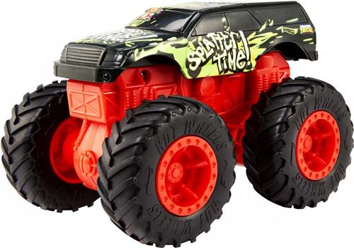 Hot Wheels Monstertruck Bash-ups Splatter Me Zwart 12 Cm