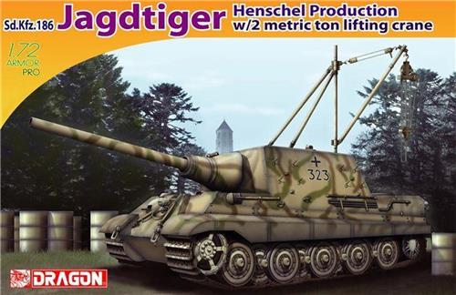 1:72 Dragon 7345 SD.KFZ186 Jagdtiger Henschel Lifting Crane Plastic Modelbouwpakket